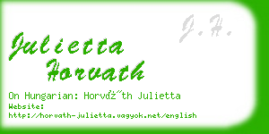 julietta horvath business card